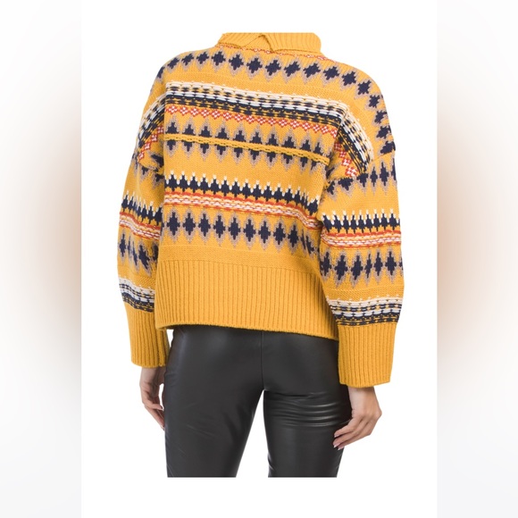NWT RAG & BONE Willow Fair Isle wool turtleneck sweater $475. - Picture 6 of 8